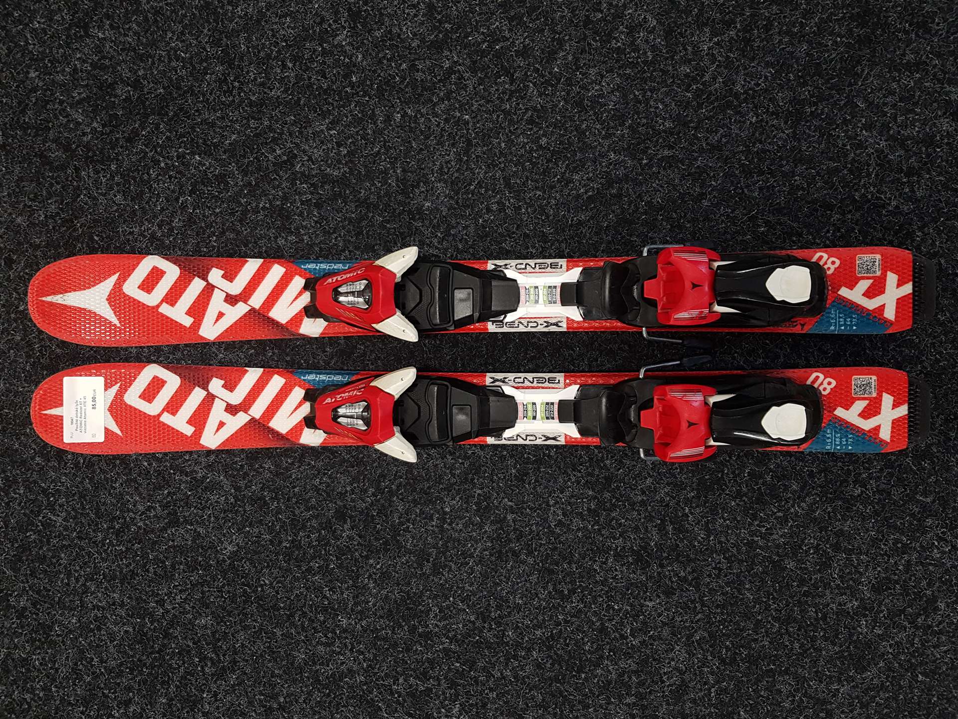 Použité detské lyže ATOMIC Redster XT + viazanie Atomic XTE 45
