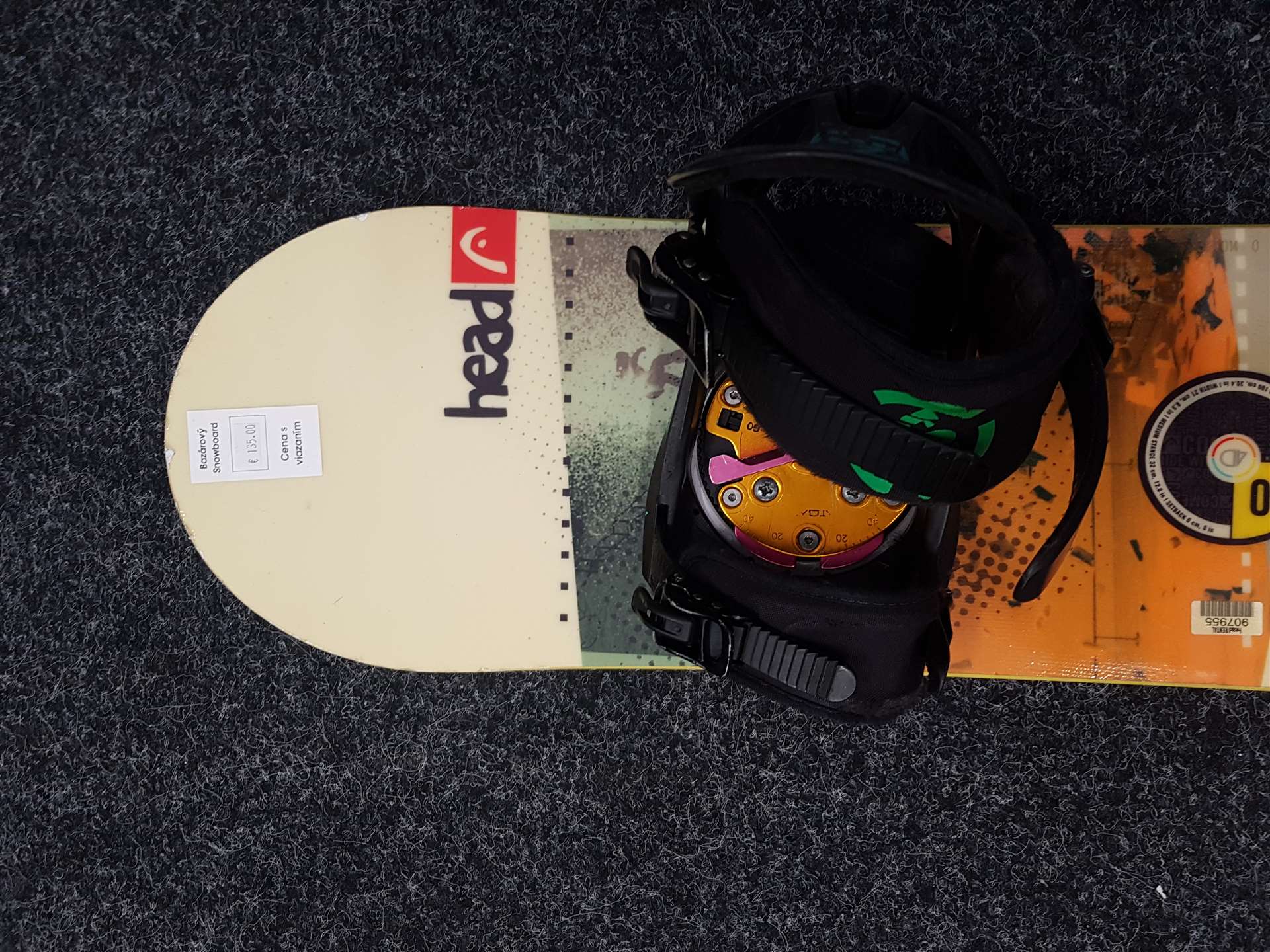 Použitý snowboard Head + viazanie K2 veľkosť XS