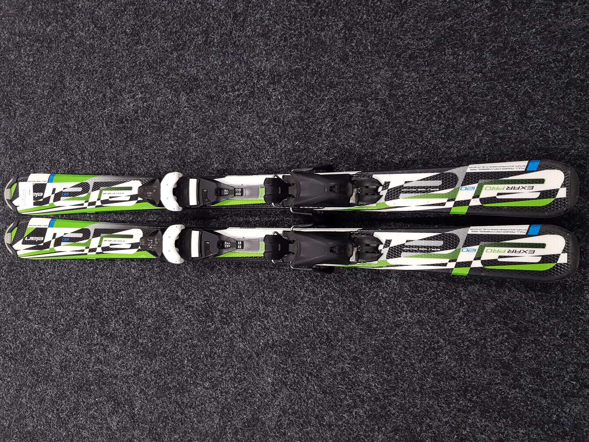 Použité detské lyže ELAN Exar Pro + viazanie Elan 4.5