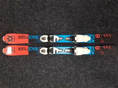 Použité detské lyže VOLKL Racetiger + viazanie Marker 7.0