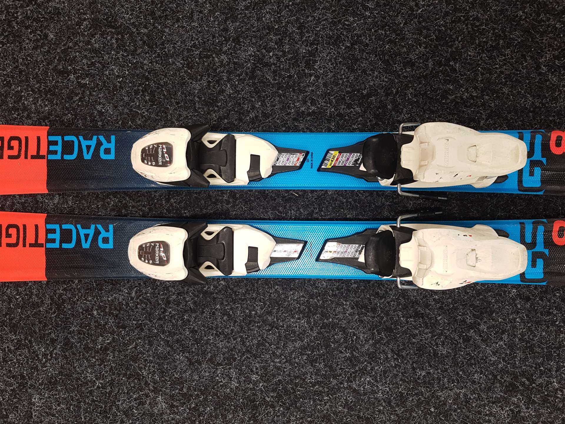 Použité detské lyže VOLKL Racetiger + viazanie Marker 7.0