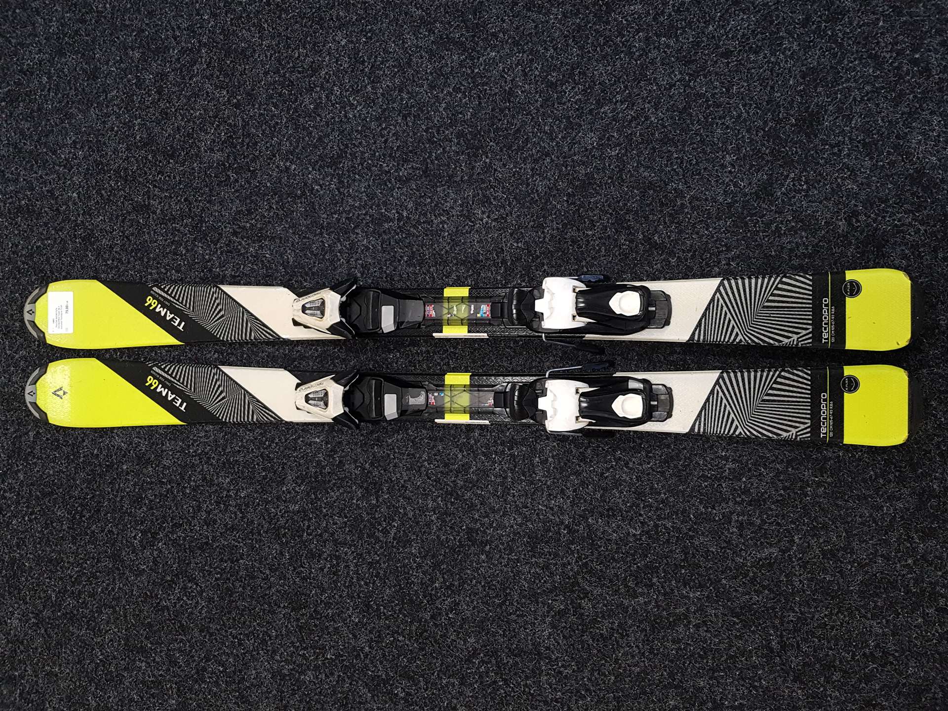 Použité detské lyže TECNOPRO Team 66 + viazanie Tecnopro TC45