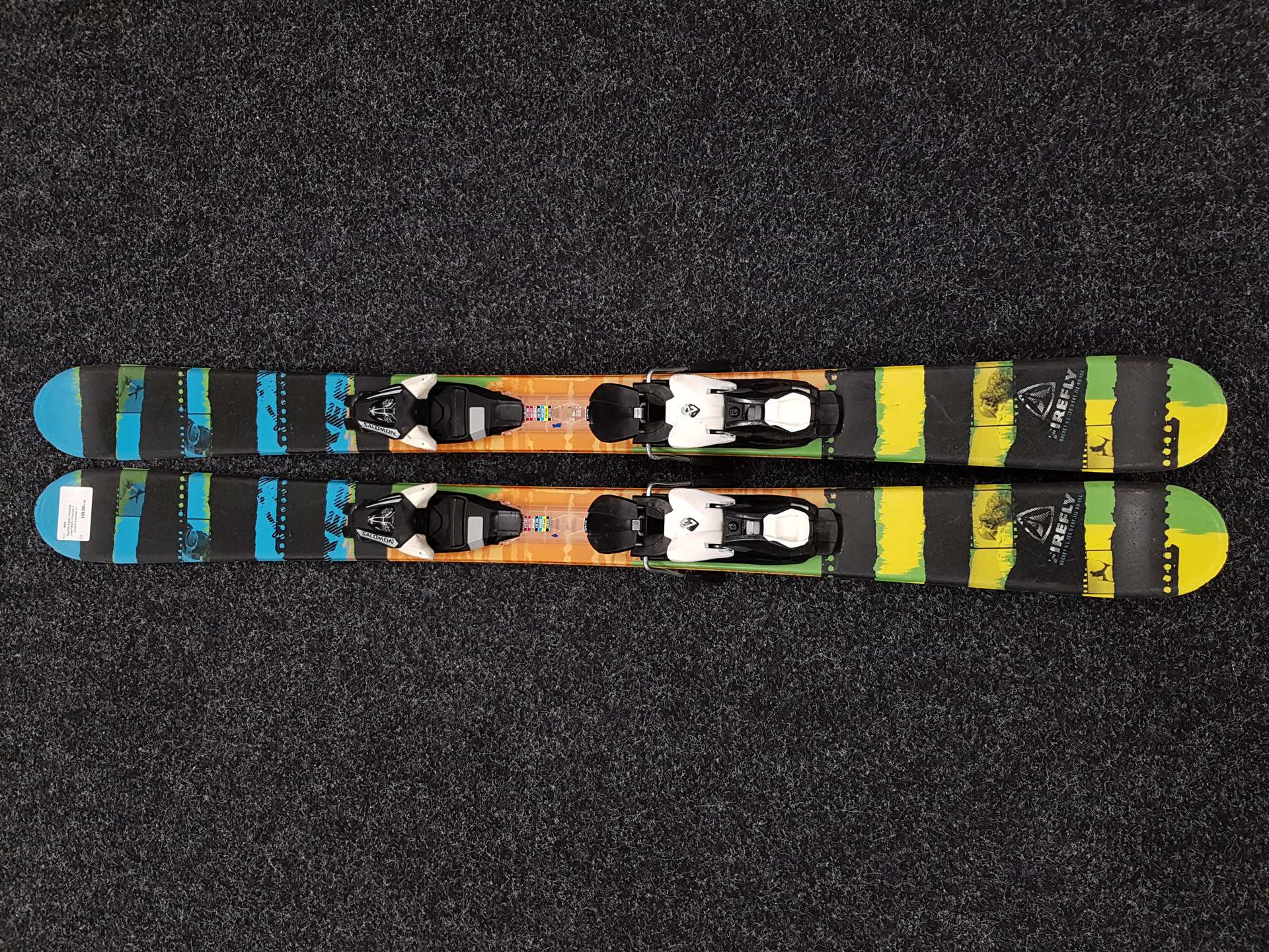 Použité detské freestyle lyže FIREFLY Rocket + viazanie Salomon L7