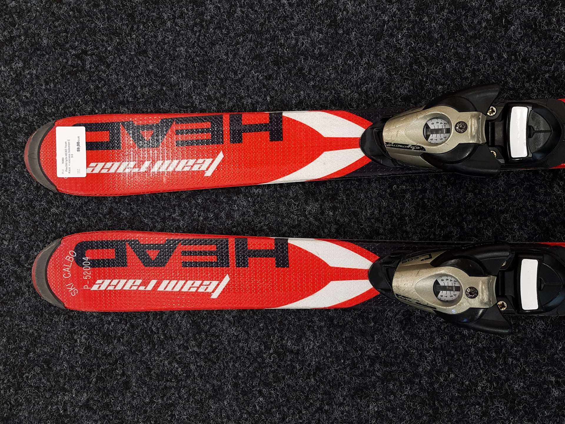 Použité lyže HEAD Team Race  + viazanie Salomon C 9.0