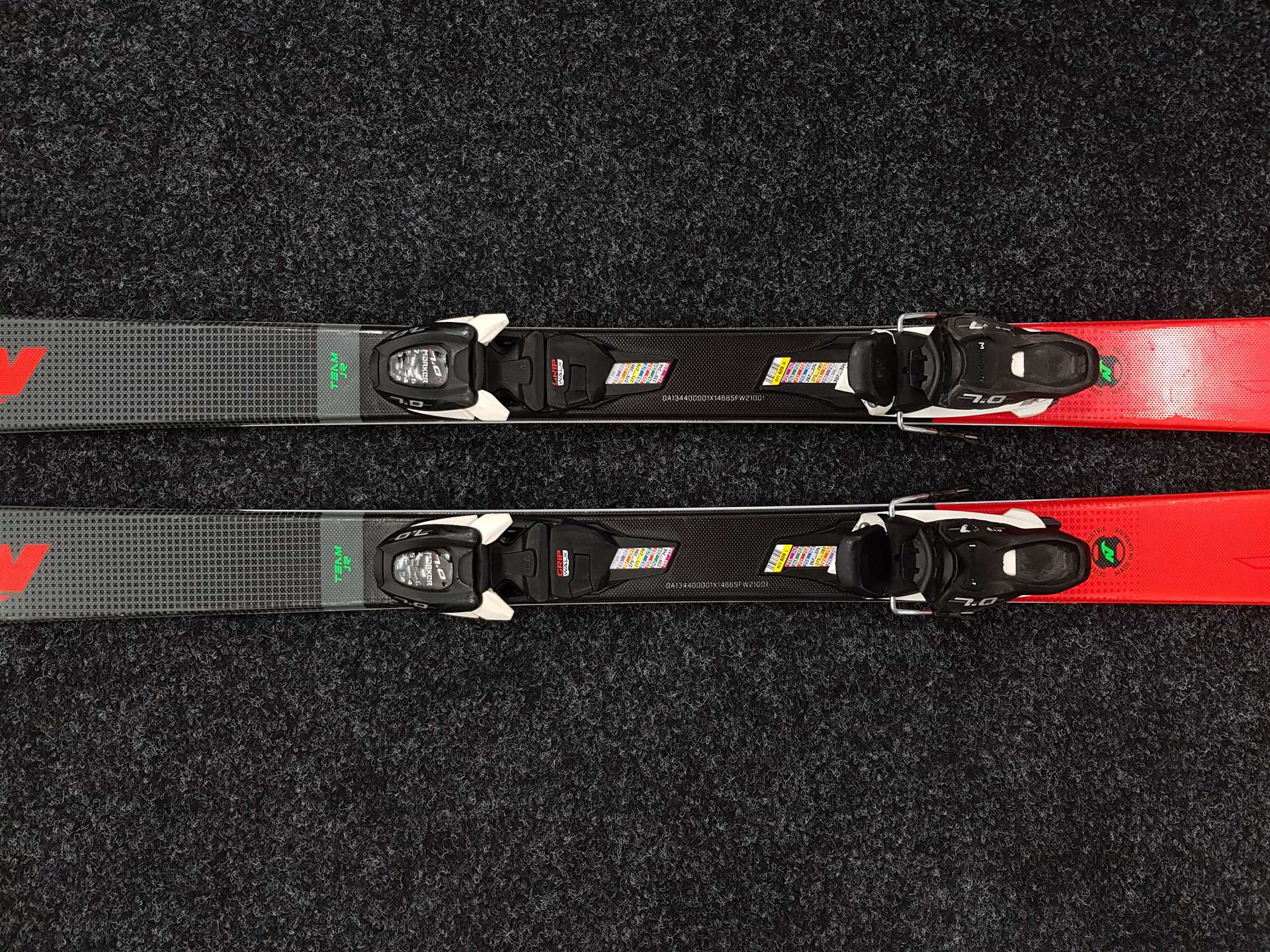 Použité lyže NORDICA Team JR + viazanie Marker 7