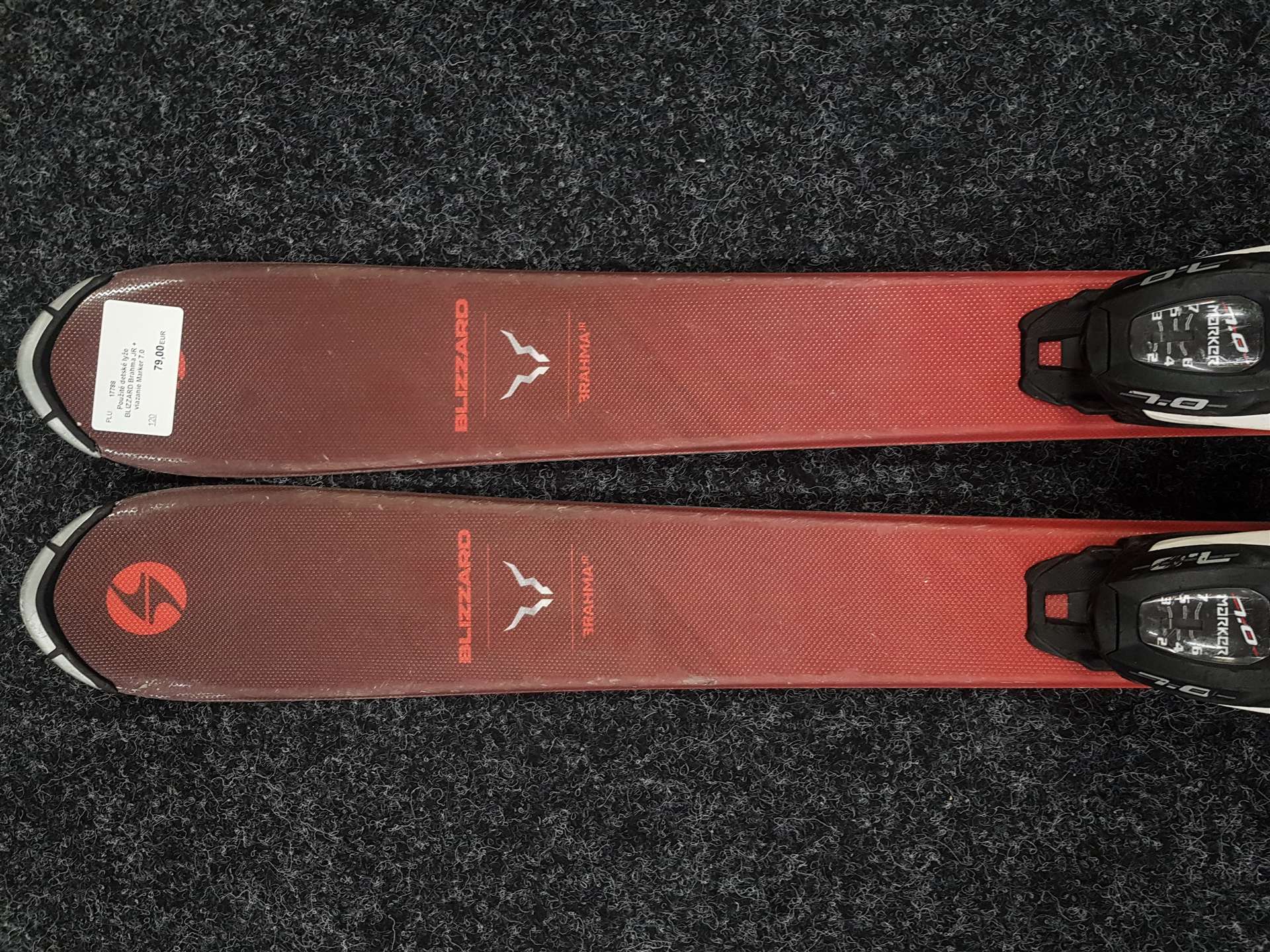 Použité detské lyže BLIZZARD Brahma JR + viazanie Marker 7.0