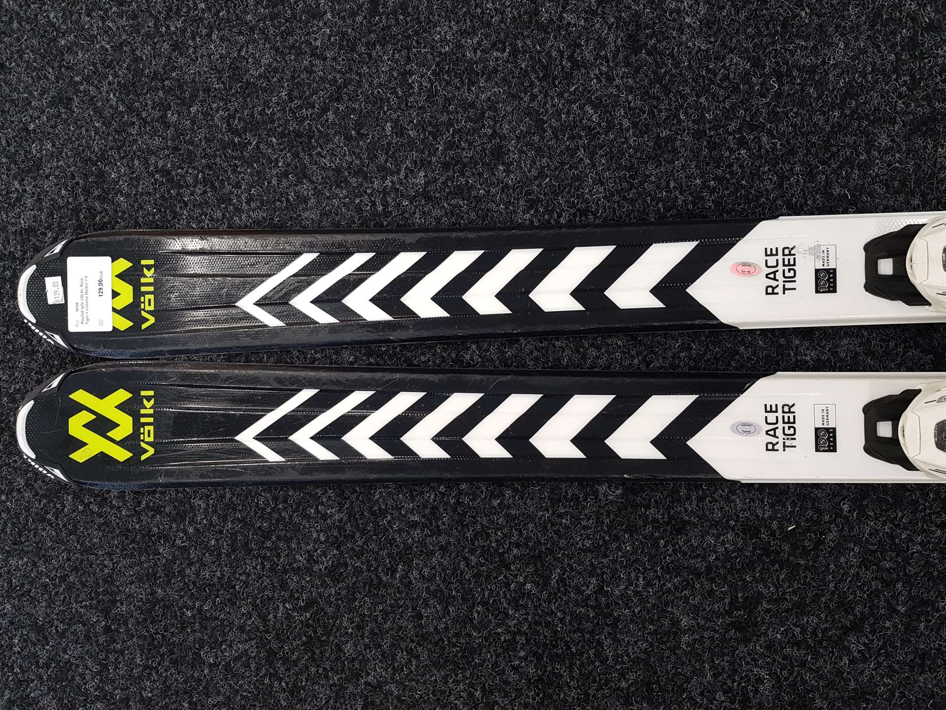 Použité lyže VOLKL Race Tiger + viazanie Marker 7.0