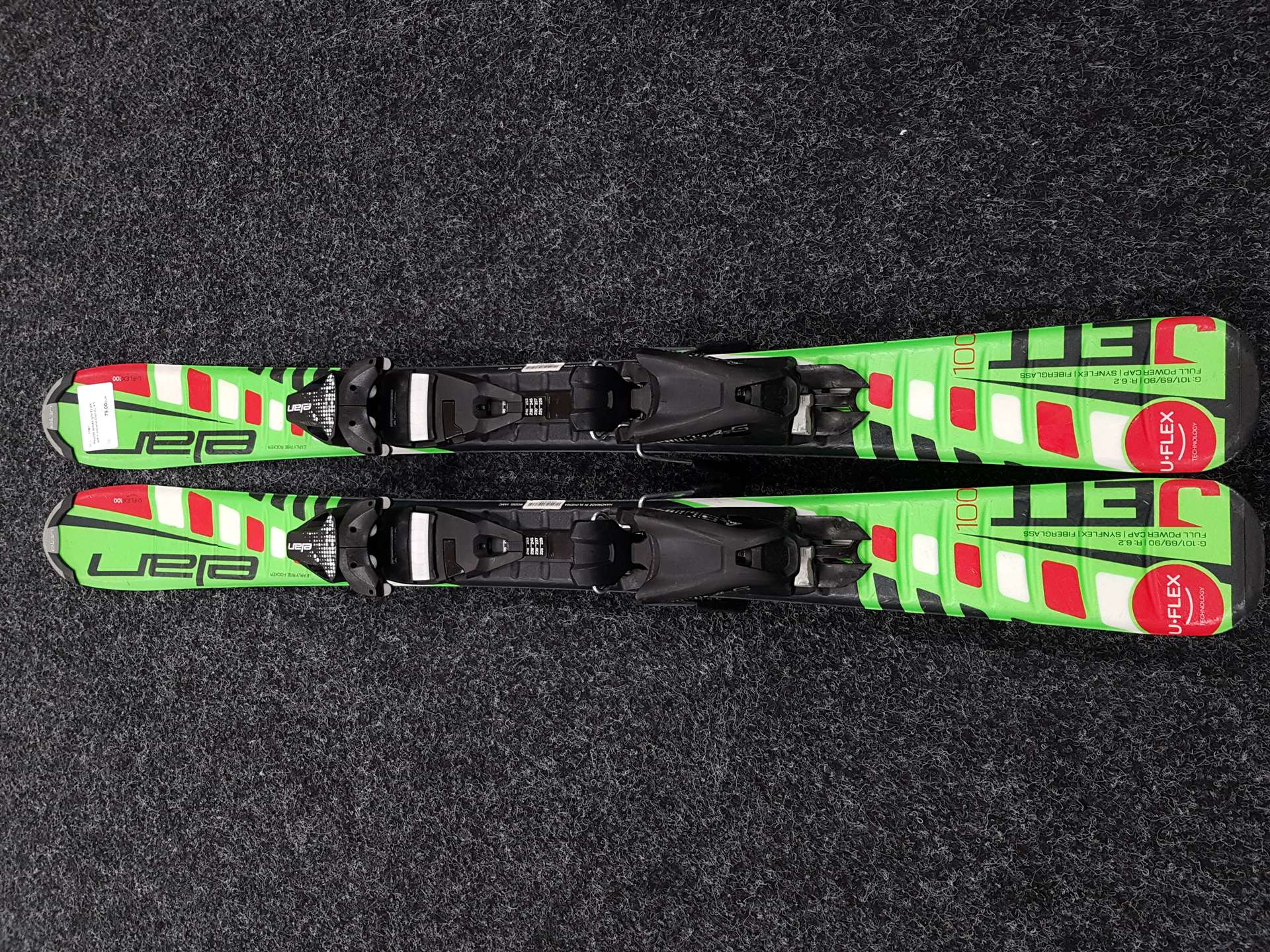 Použité detské lyže ELAN Jett + viazanie Elan EL 4.5