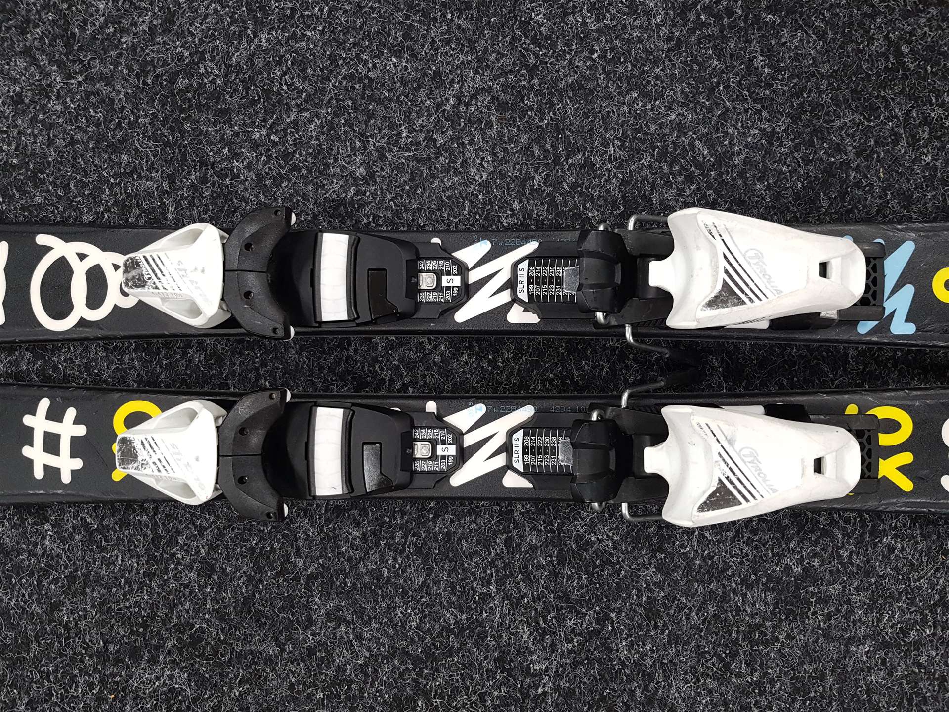 Použité detské lyže SPORTEN Xoxo + viazanie Tyrolia SLR 4.5