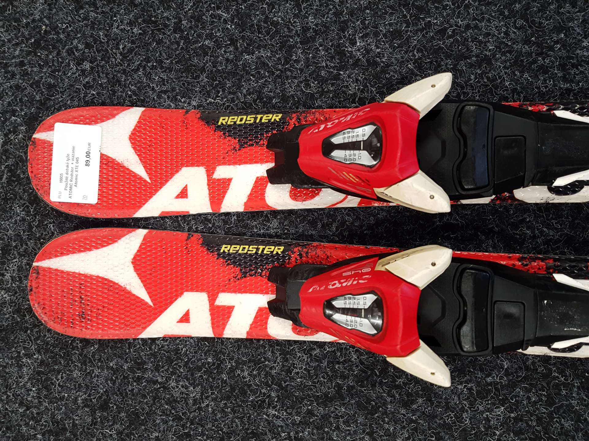 Použité detské lyže ATOMIC Redster  + viazanie Atomic XTE 045