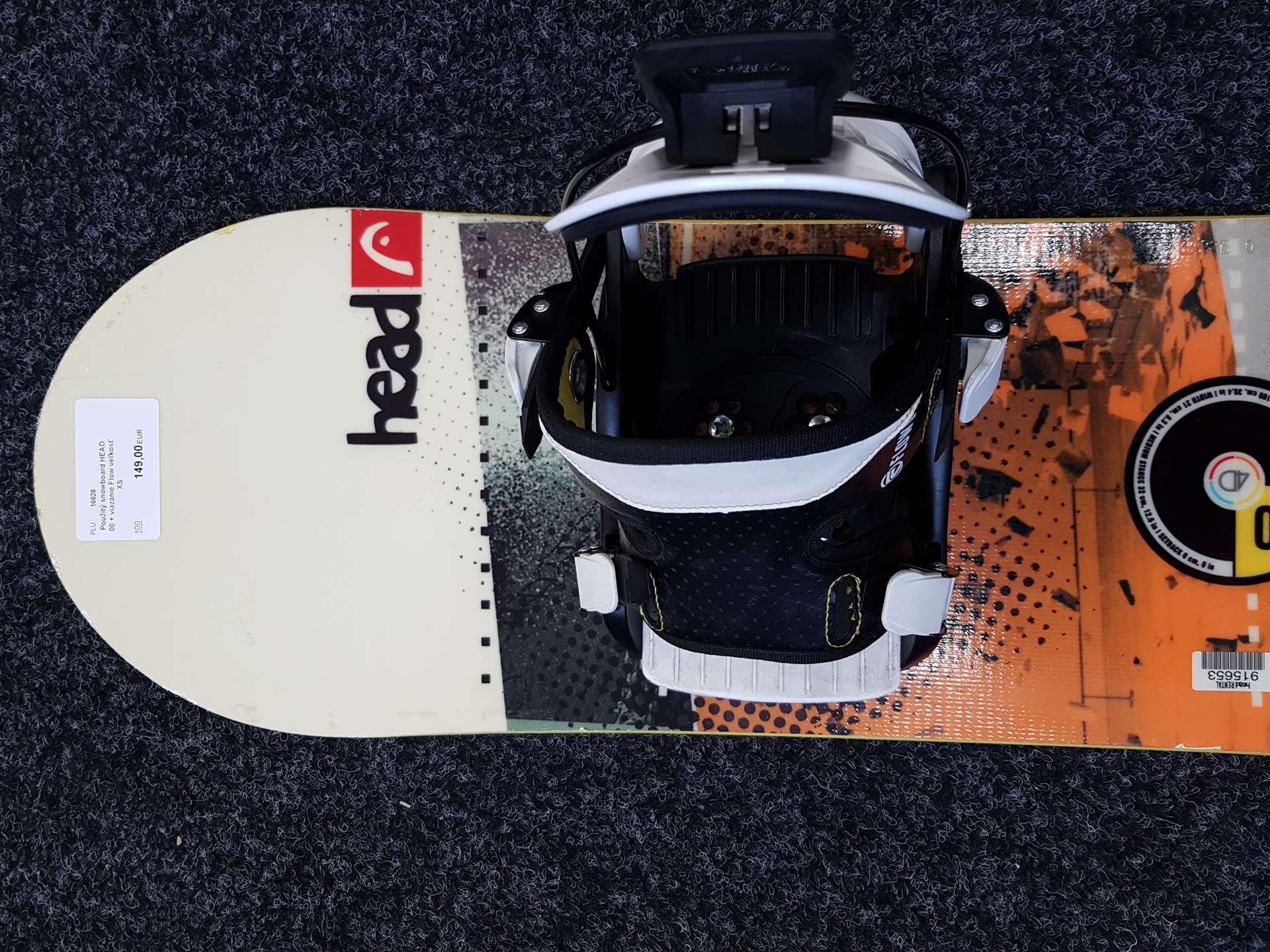 Použitý snowboard HEAD 00 + viazanie Flow veľkosť XS