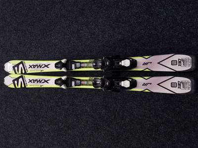 Použité detské lyže SALOMON XMAX JR + viazanie  Ezytrak 7.5