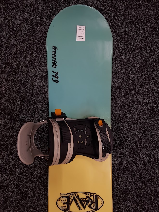 Použitý snowboard Rave Freeride + vázání SnowPro Modular velikost M/L