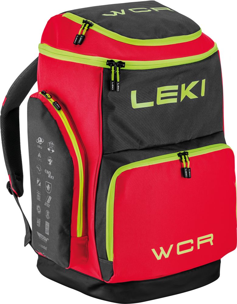 Batoh na lyžiarky LEKI Skiboot Bag WCR / 85L , bright red-black-neonyellow