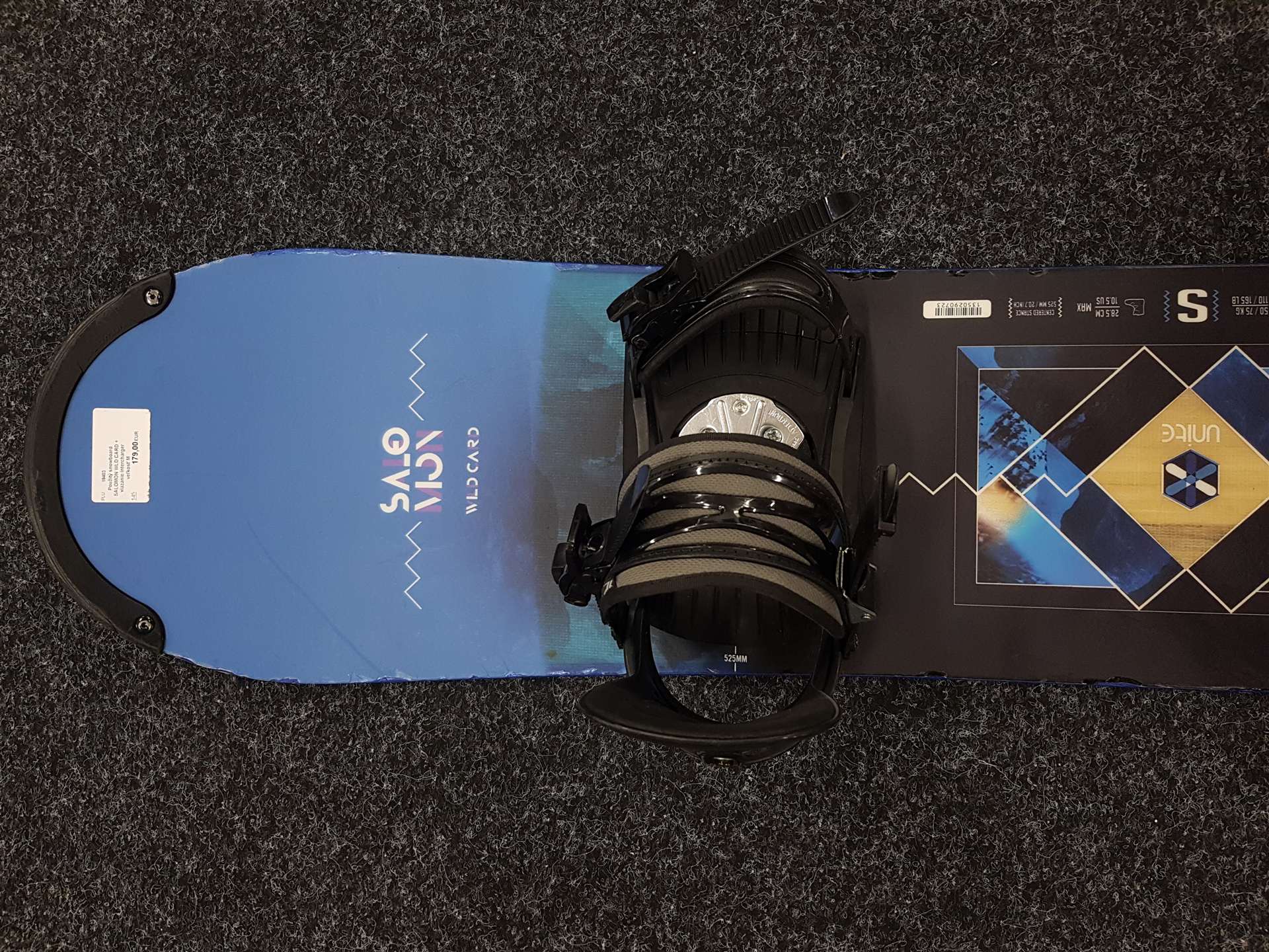 Použitý snowboard SALOMON WLD CARD + viazanie Intercharger veľkosť M