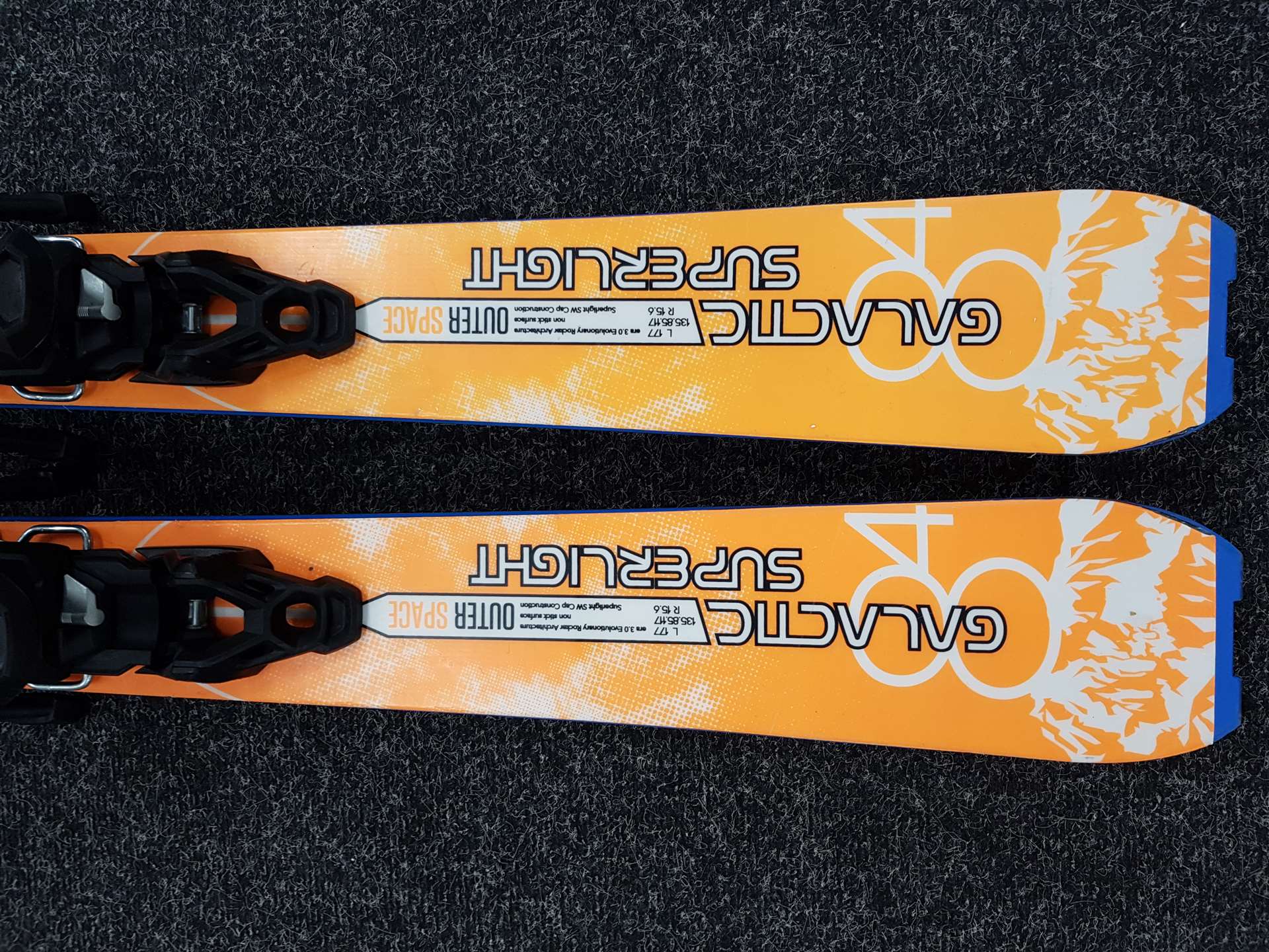 Použité skialpové lyže Head Galactic Superlight + Tyrolia 14 + Použité pásy