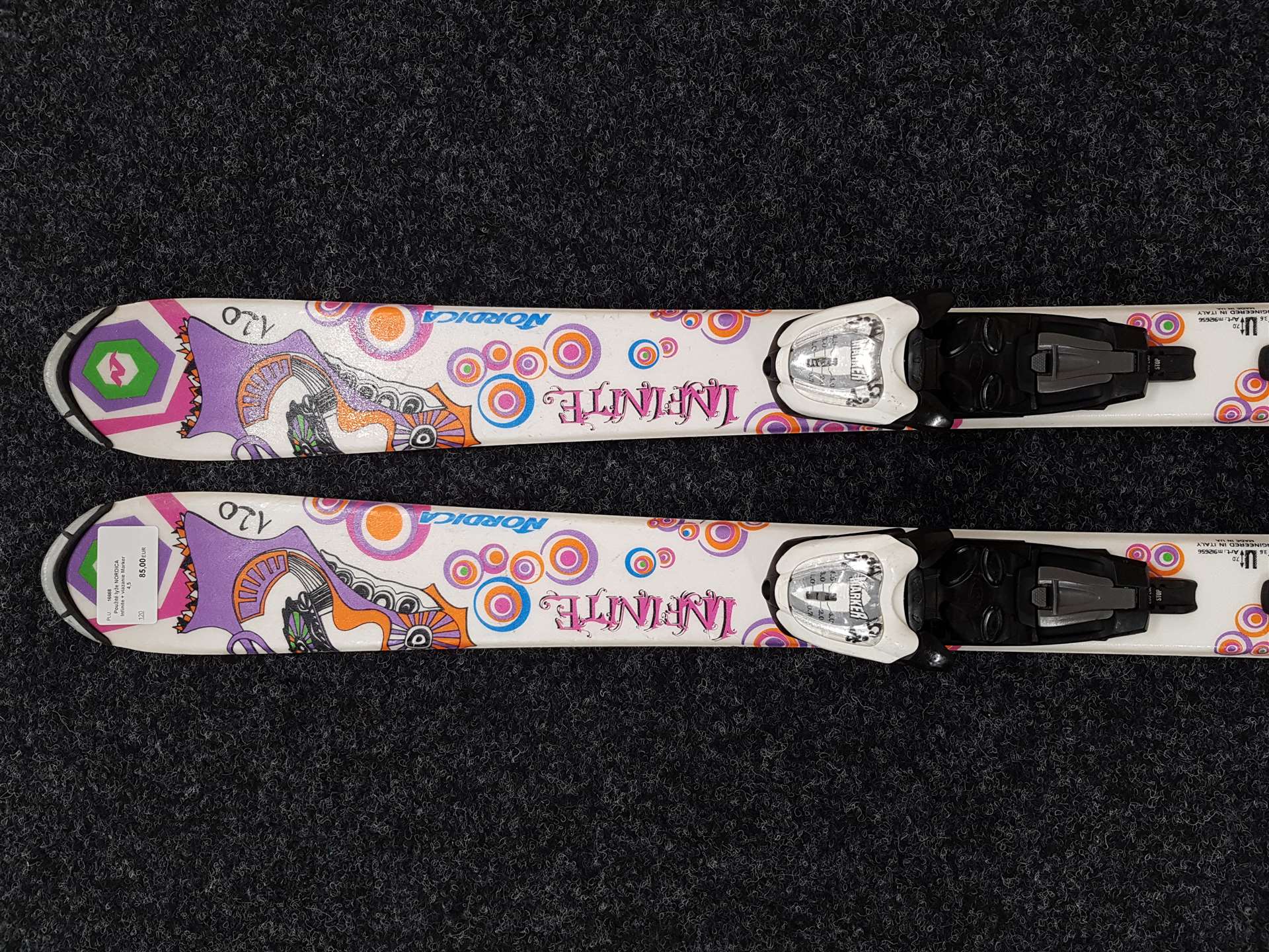 Použité lyže NORDICA Infinite + viazanie Marker 4,5