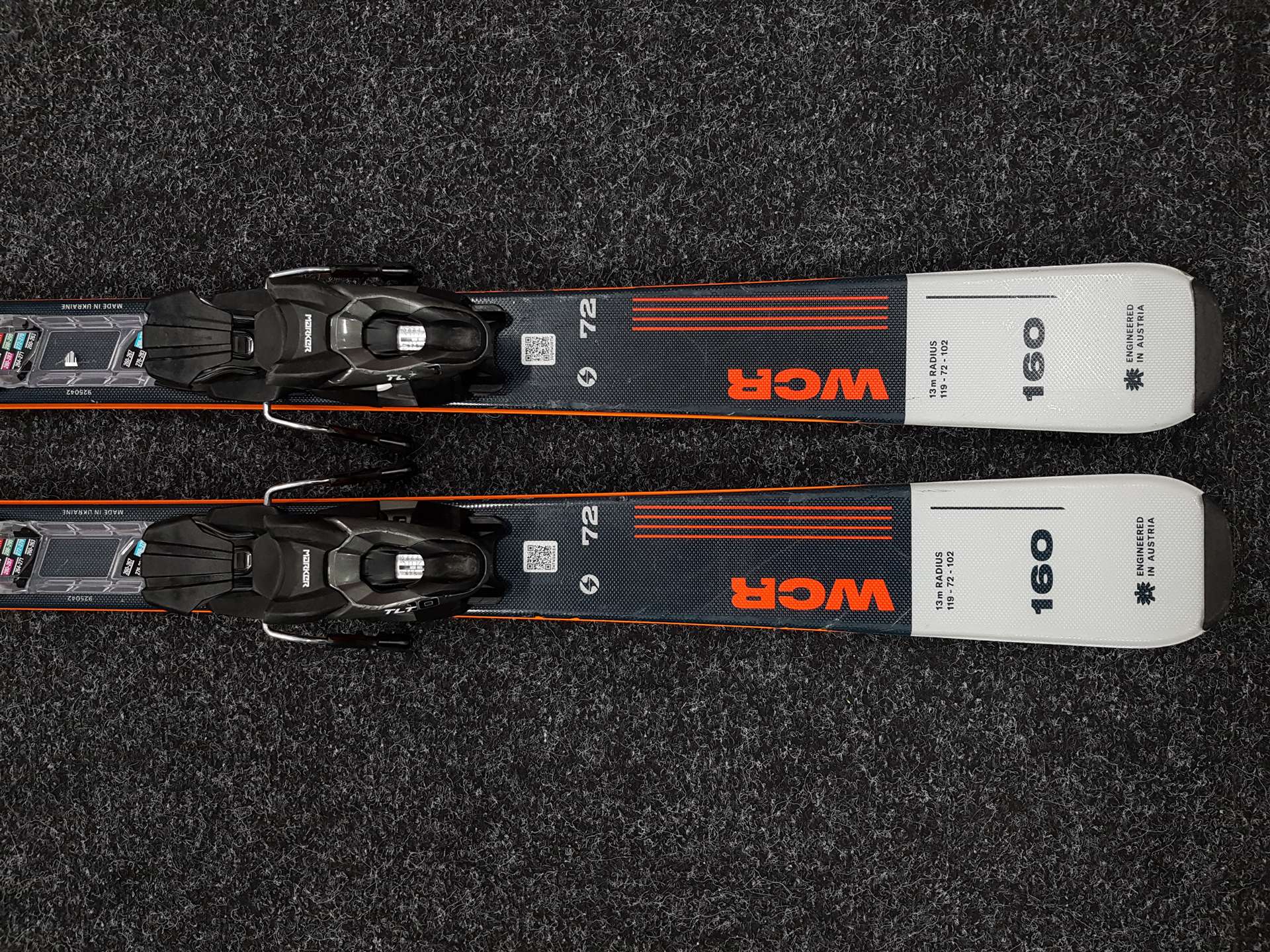 Použité lyže BLIZZARD WCR 72 + viazanie Marker TLT 10