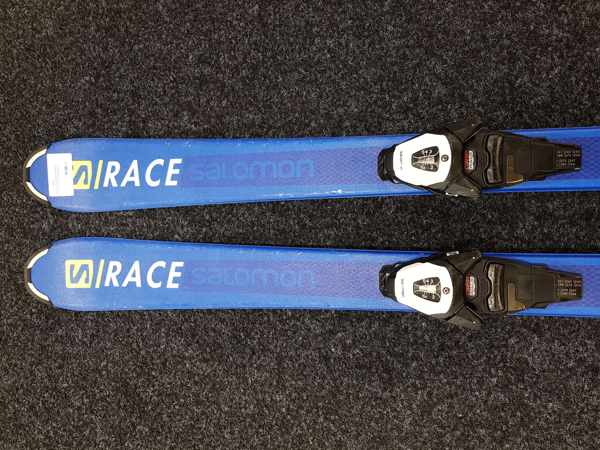 Použité lyže Salomon Race JR + viazanie Salomon 6