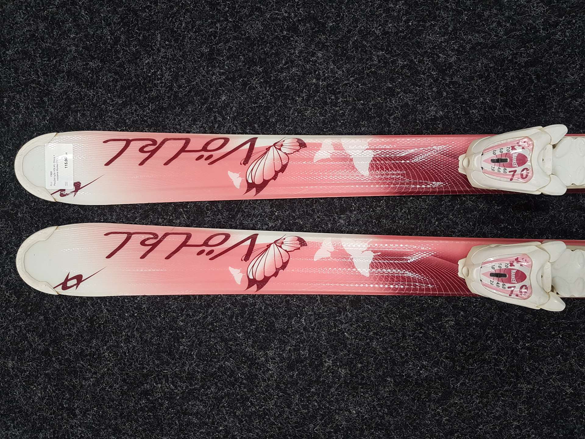 Použité lyže VOLKL Chica + viazanie Marker 7.0