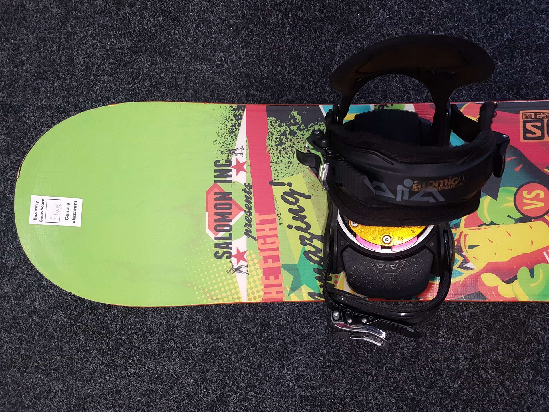 Gebrauchtes Salomon Junior Snowboard + Atomic Bindungen Größe S