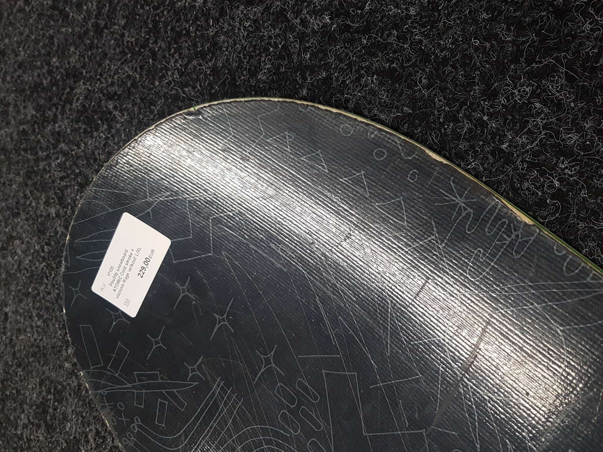 Použitý snowboard ATOMIC Cold smoke + viazanie Rage veľkosť L/XL