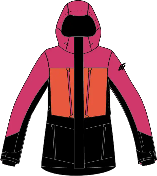 Dámska lyžiarska bunda 4F F0996 HOT PINK