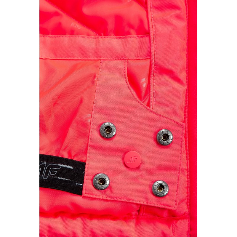 Lyžiarska bunda 4F JKUDN001 Red neon