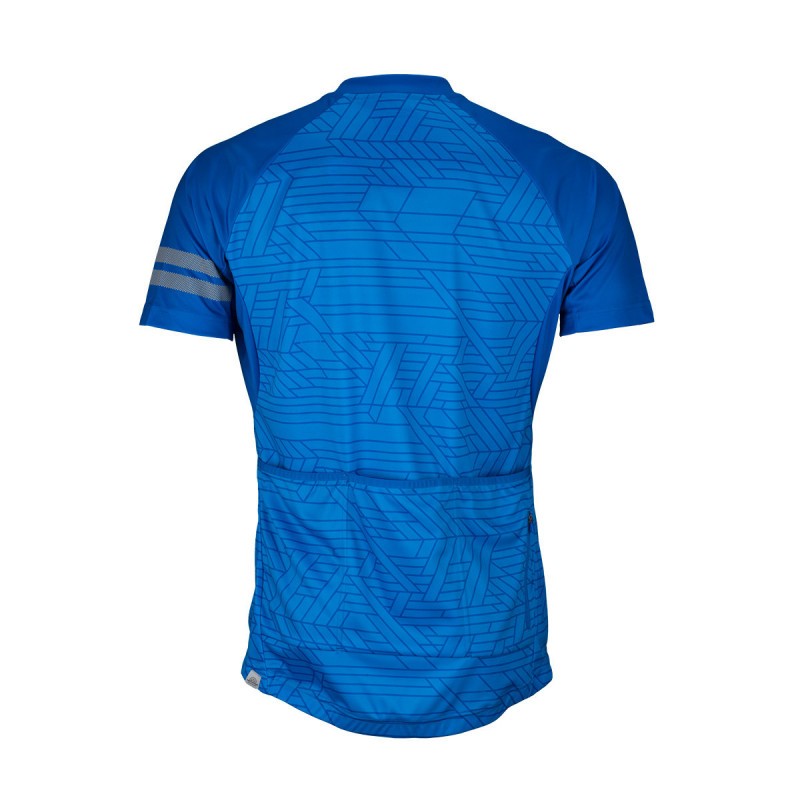Pánske cyklistické tričko pohodlné celorozopínacie MATHIAS modré