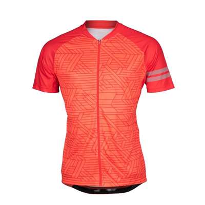 Pánske cyklistické tričko pohodlné celorozopínacie MATHIAS červené