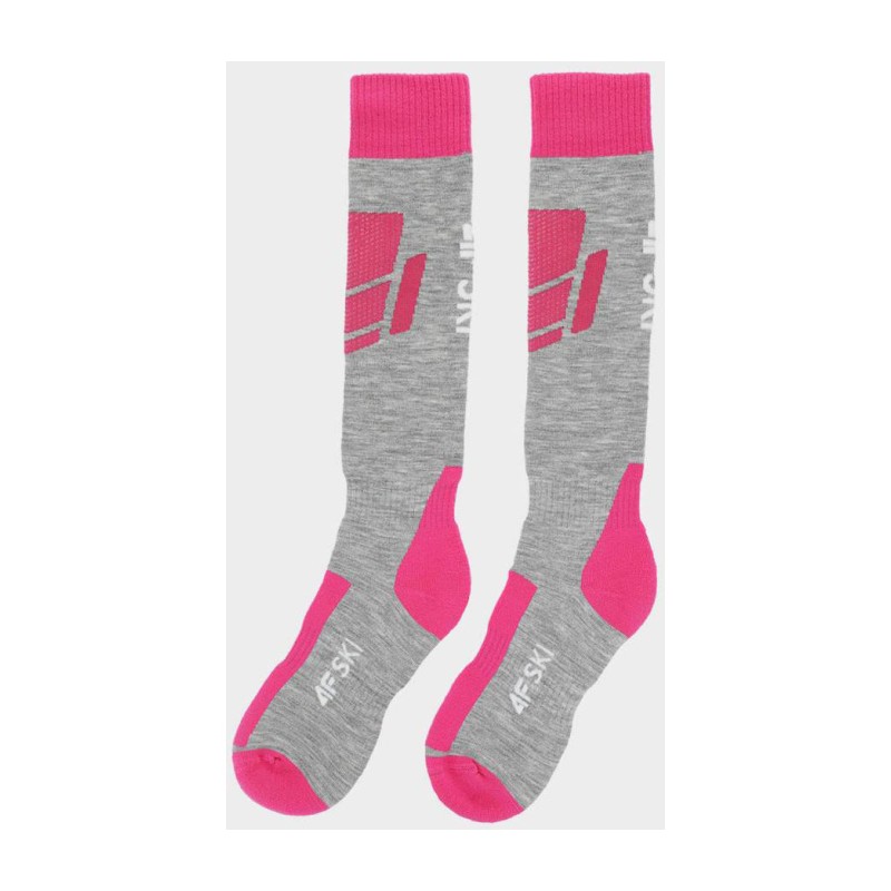 Lyžiarske ponožky 4F JSODN001 grey melange