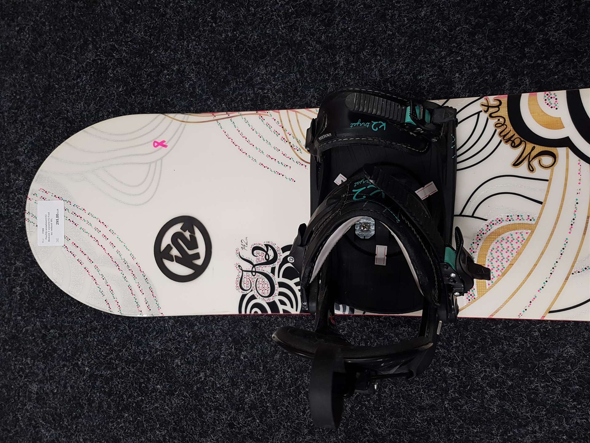 Použitý snowboard K2 Moment + viazanie K2 Fast tec veľkosť M/L