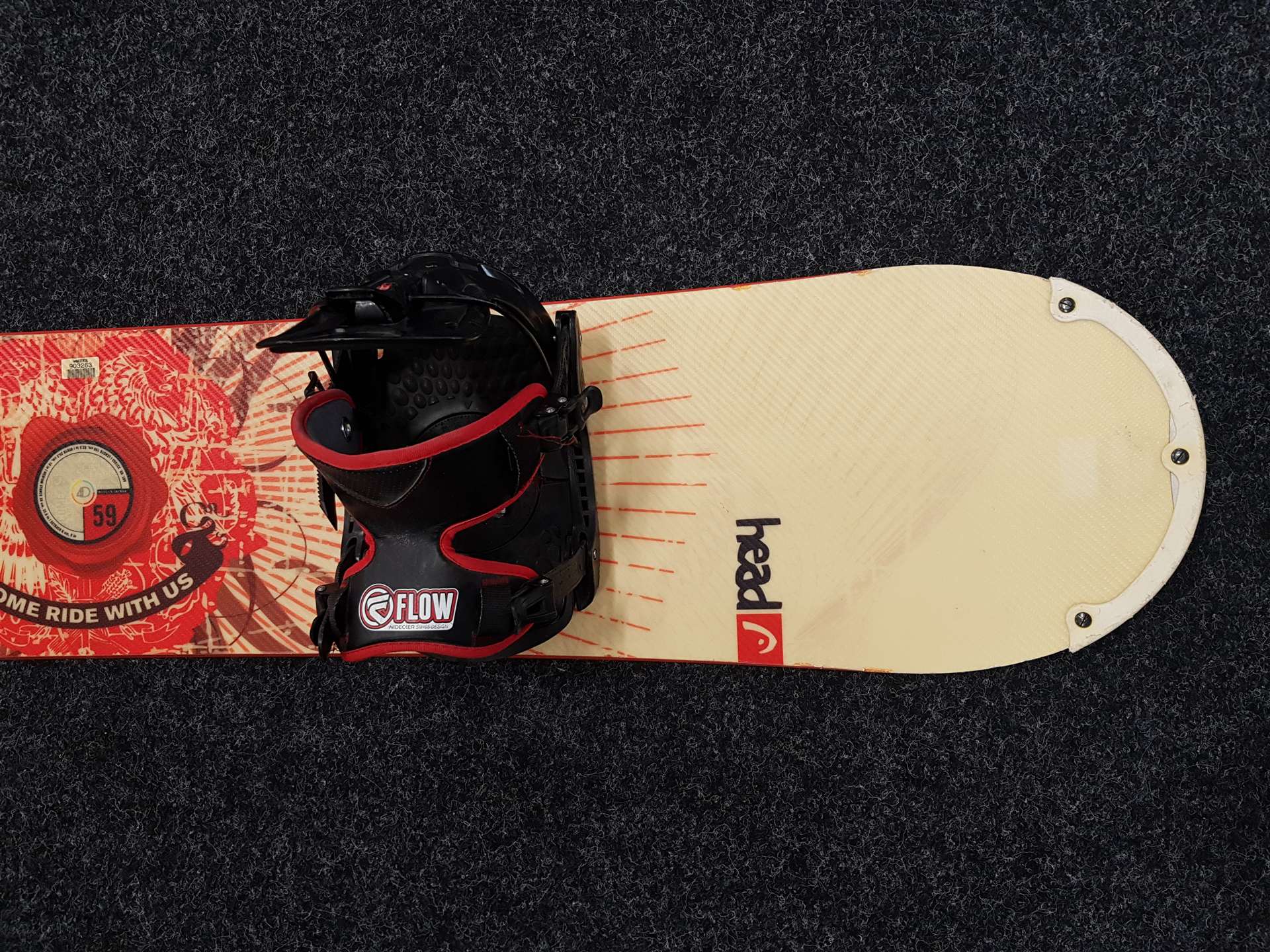 Použitý snowboard HEAD 59 + viazanie Flow (Fastec) veľkosť M