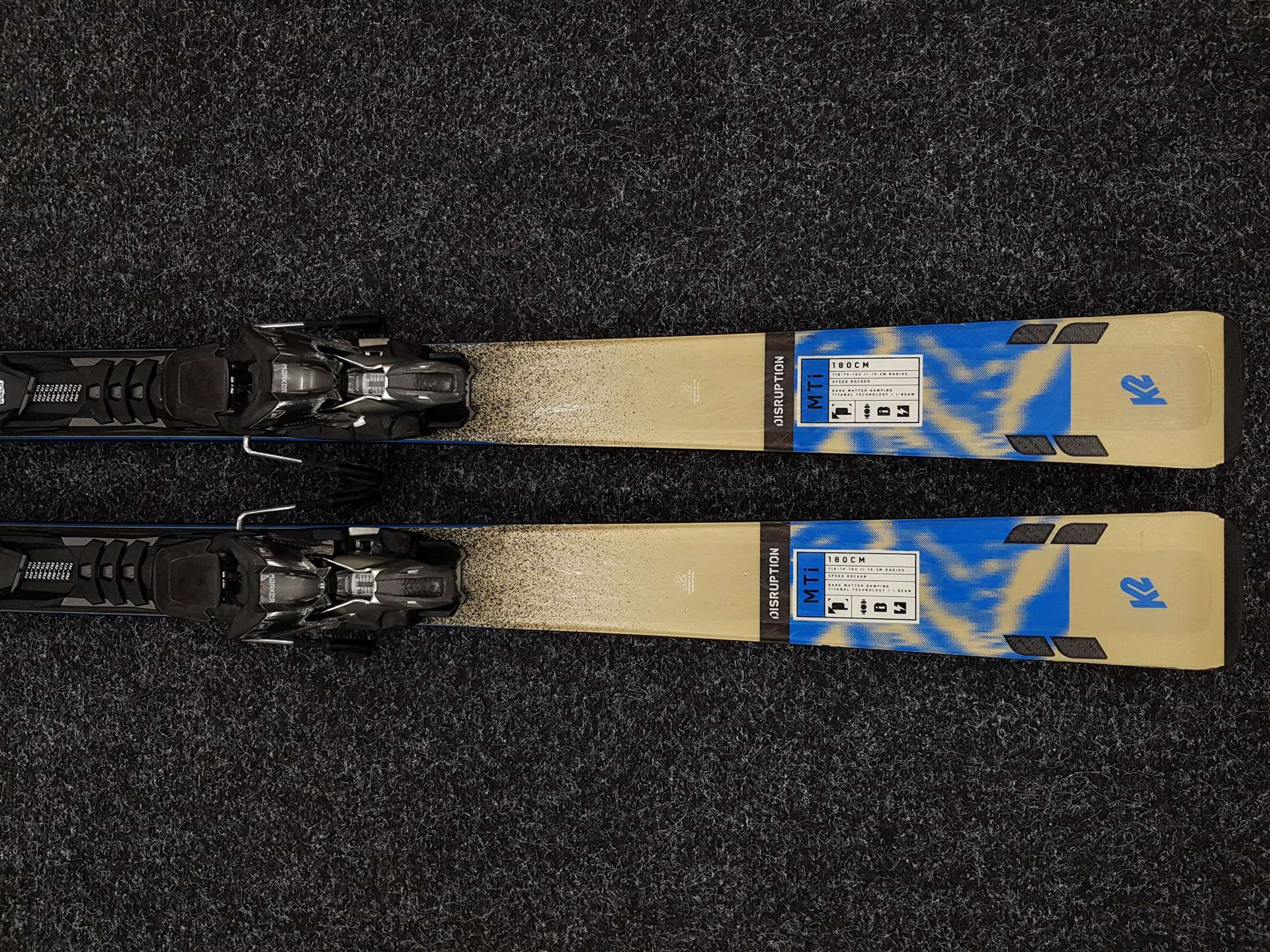 Použité lyže K2 Disruption MTi + viazanie Marker MXcell 12.0 TCx