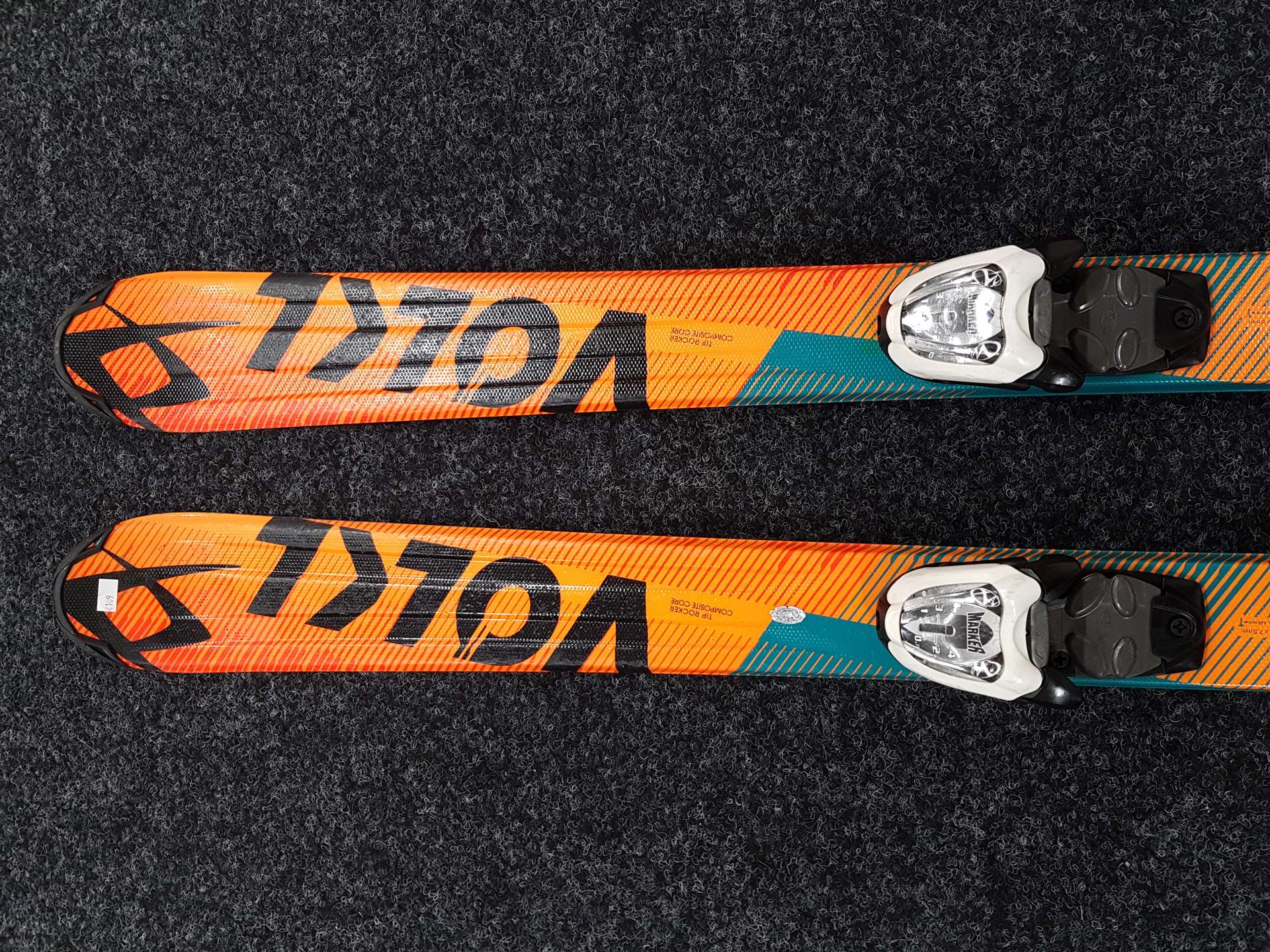 Použité lyže VOLKL Racetiger GS + viazanie Marker 4,5
