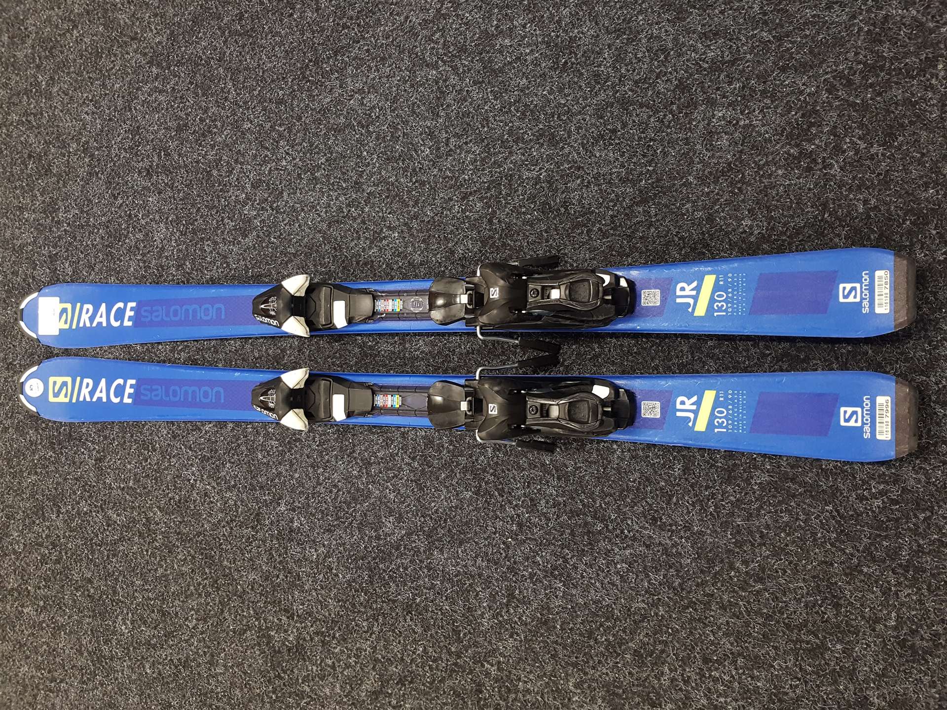 Použité detské lyže SALOMON S/Race JR + viazanie Salomon 7.5