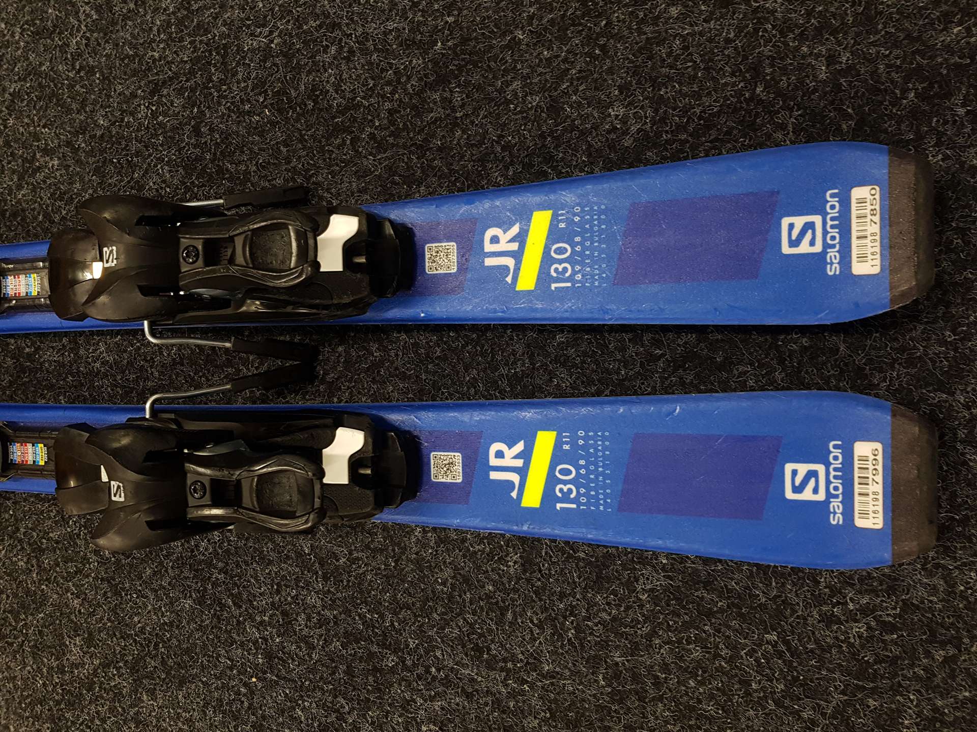 Použité detské lyže SALOMON S/Race JR + viazanie Salomon 7.5