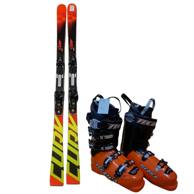 Bazárové lyže FISCHER RC4 CURV Ti + lyžiarky Tecnica 