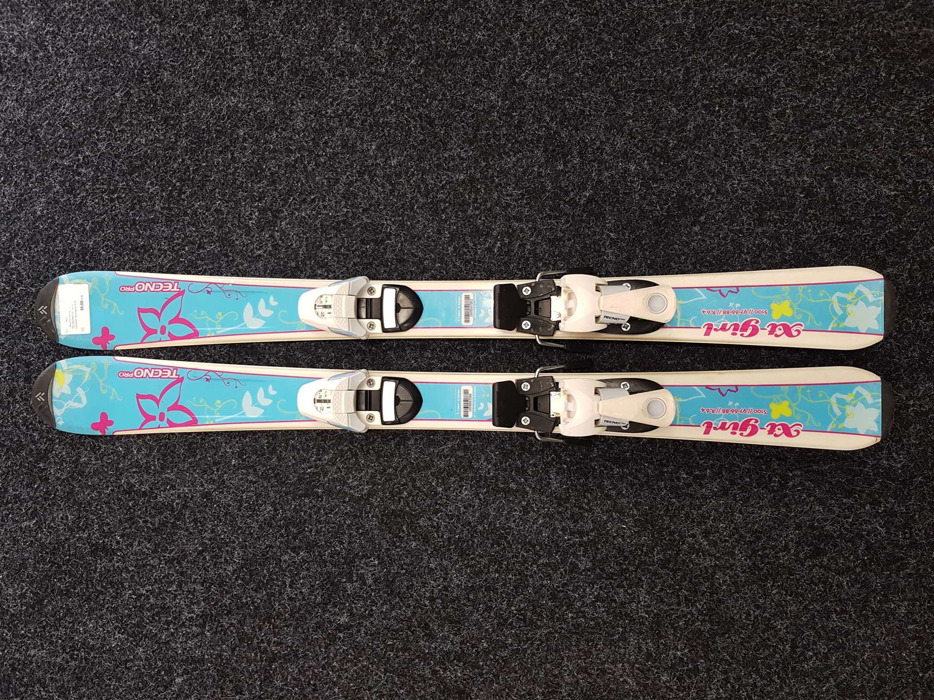 Použité detské lyže TECNOPRO XT Girls + viazanie Tecnopro IC25