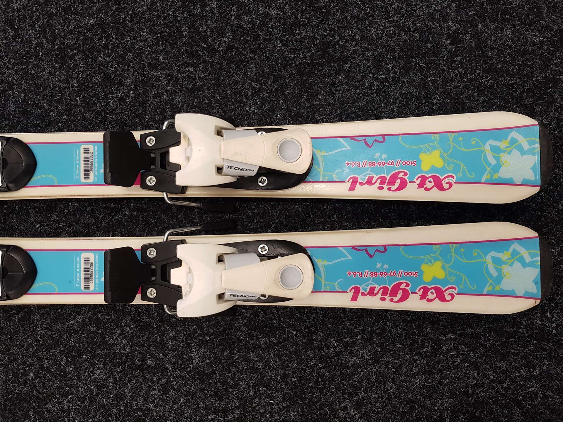 Použité detské lyže TECNOPRO XT Girls + viazanie Tecnopro IC25