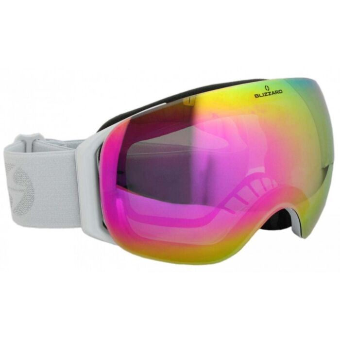 Magnetbrille BLIZZARD 999 MDAVZSPFO, Weiß glänzend, Bernstein2, Pink revo