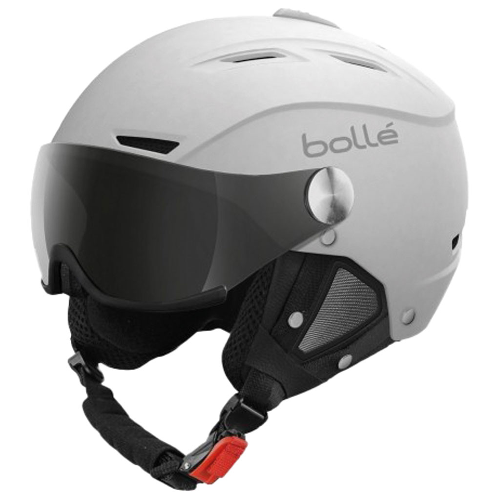 prilba BOLLE BACKLINE VISOR white matte-silver gun