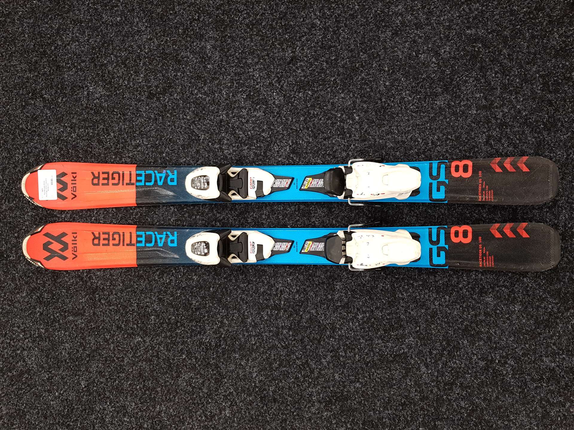 Použité lyže VOLKL Racetiger GS 8 + viazanie Marker 4,5