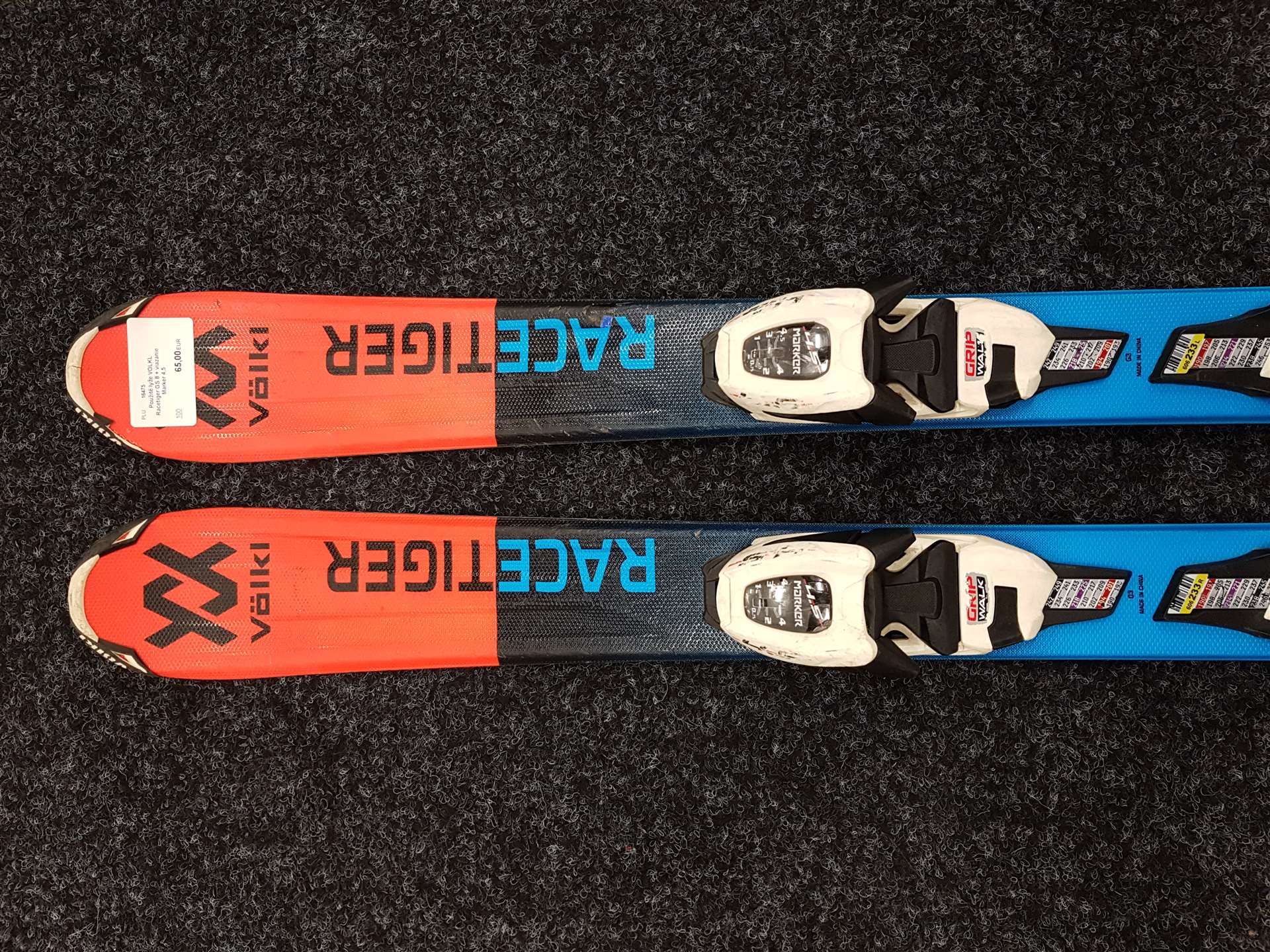Použité lyže VOLKL Racetiger GS 8 + viazanie Marker 4,5