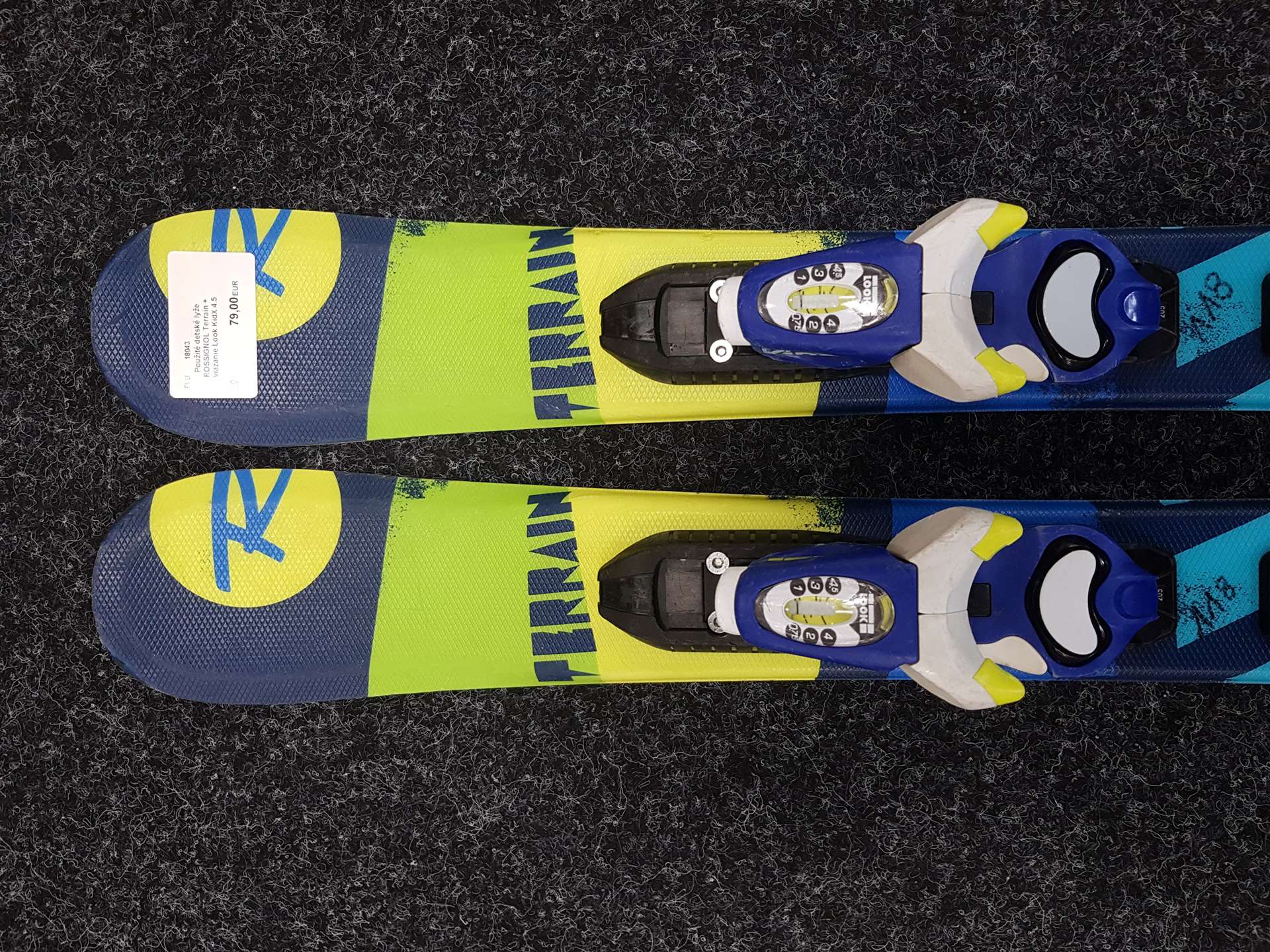 Použité detské lyže ROSSIGNOL Terrain + viazanie Look KidX 4.5