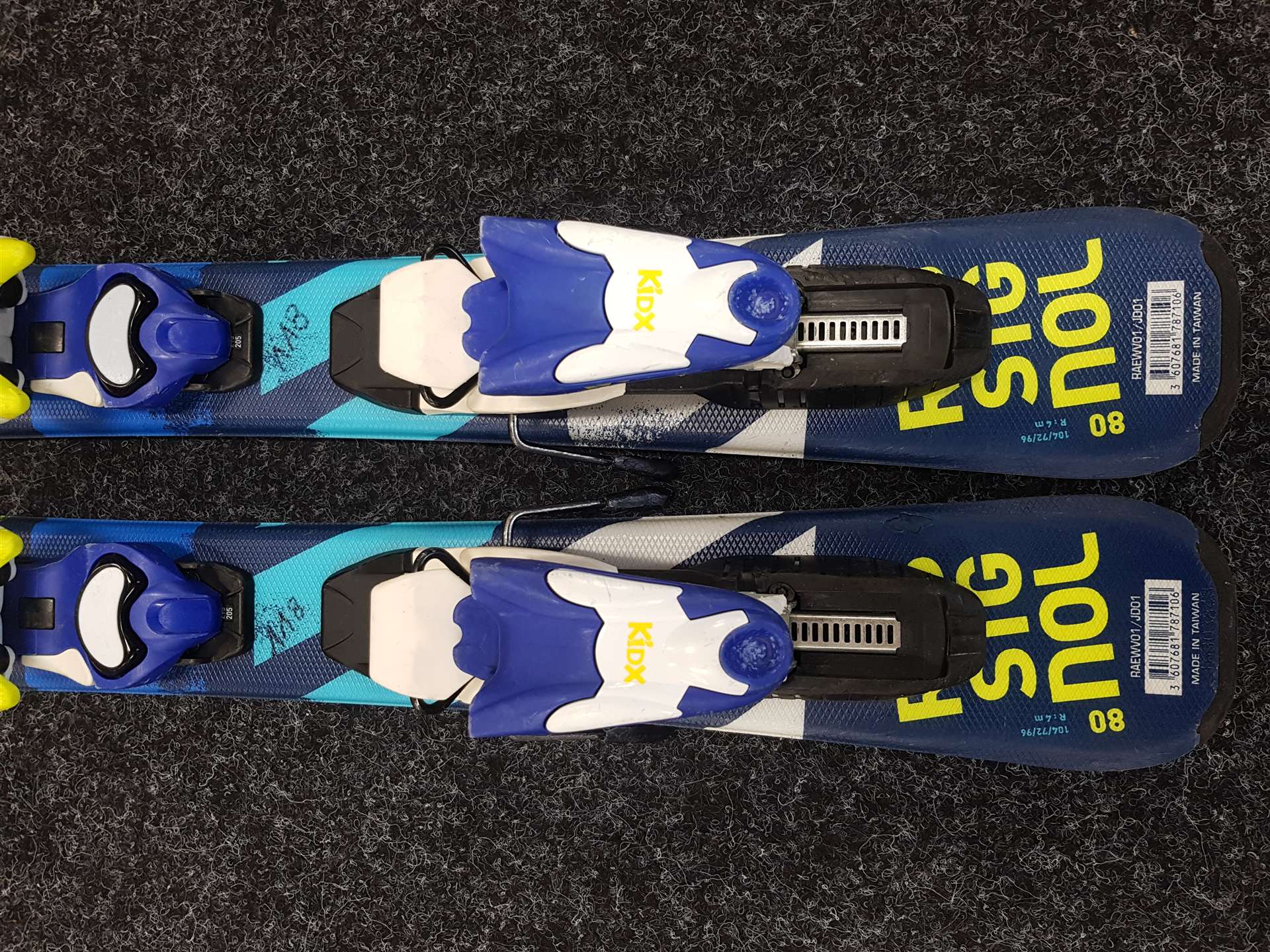 Použité detské lyže ROSSIGNOL Terrain + viazanie Look KidX 4.5