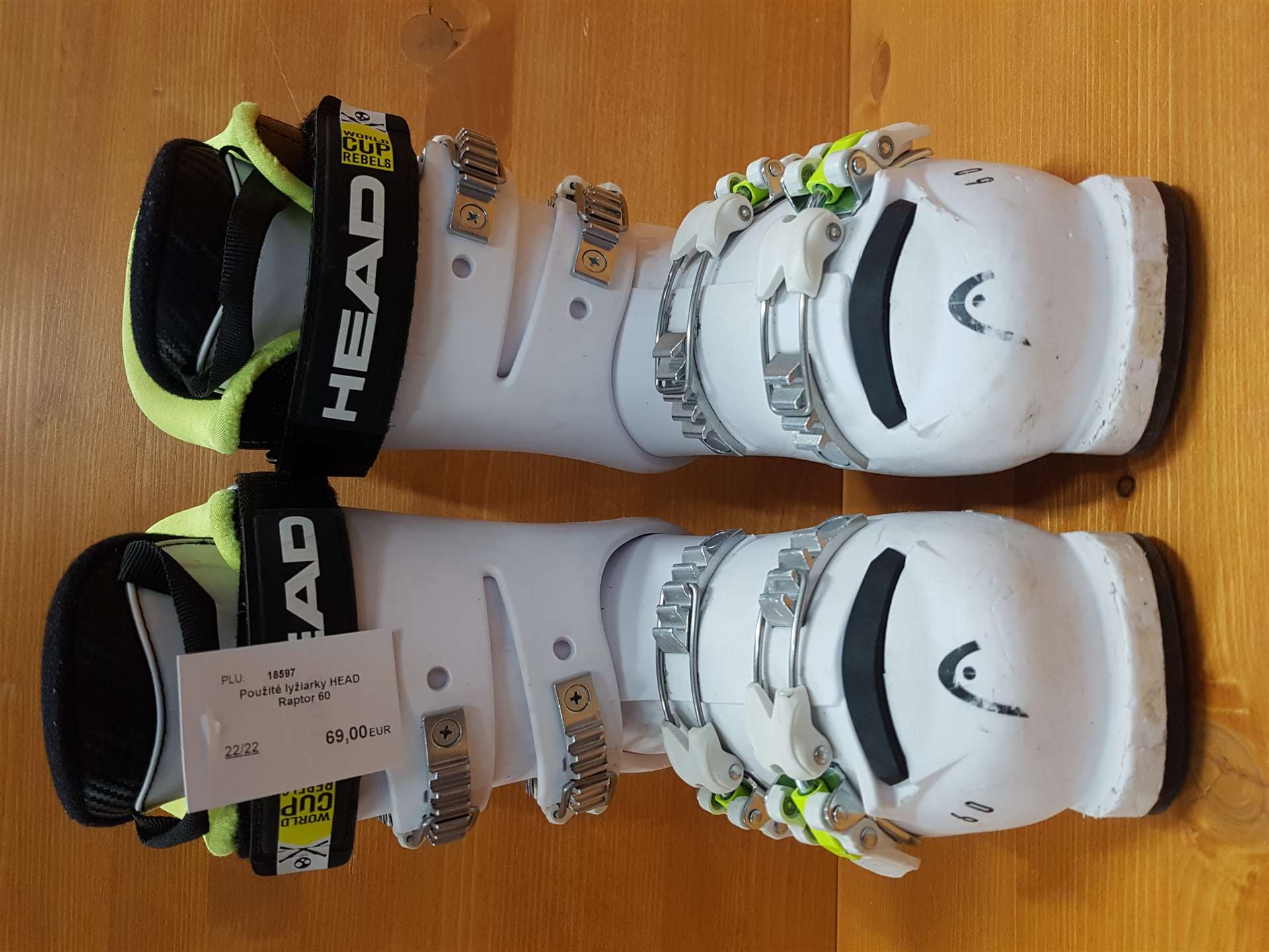 Použité lyžiarky HEAD Raptor 60