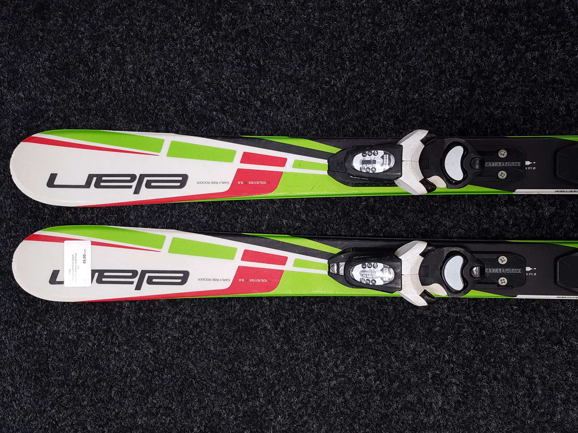 Použité lyže Elan Sport Race + viazanie Look Kidx 4.5