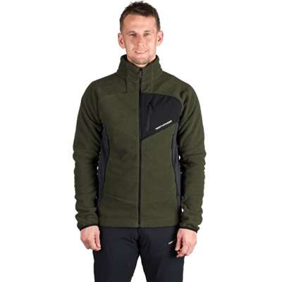 Pánska flisová mikina NORTHFINDER JEDRZEJ black dark/green
