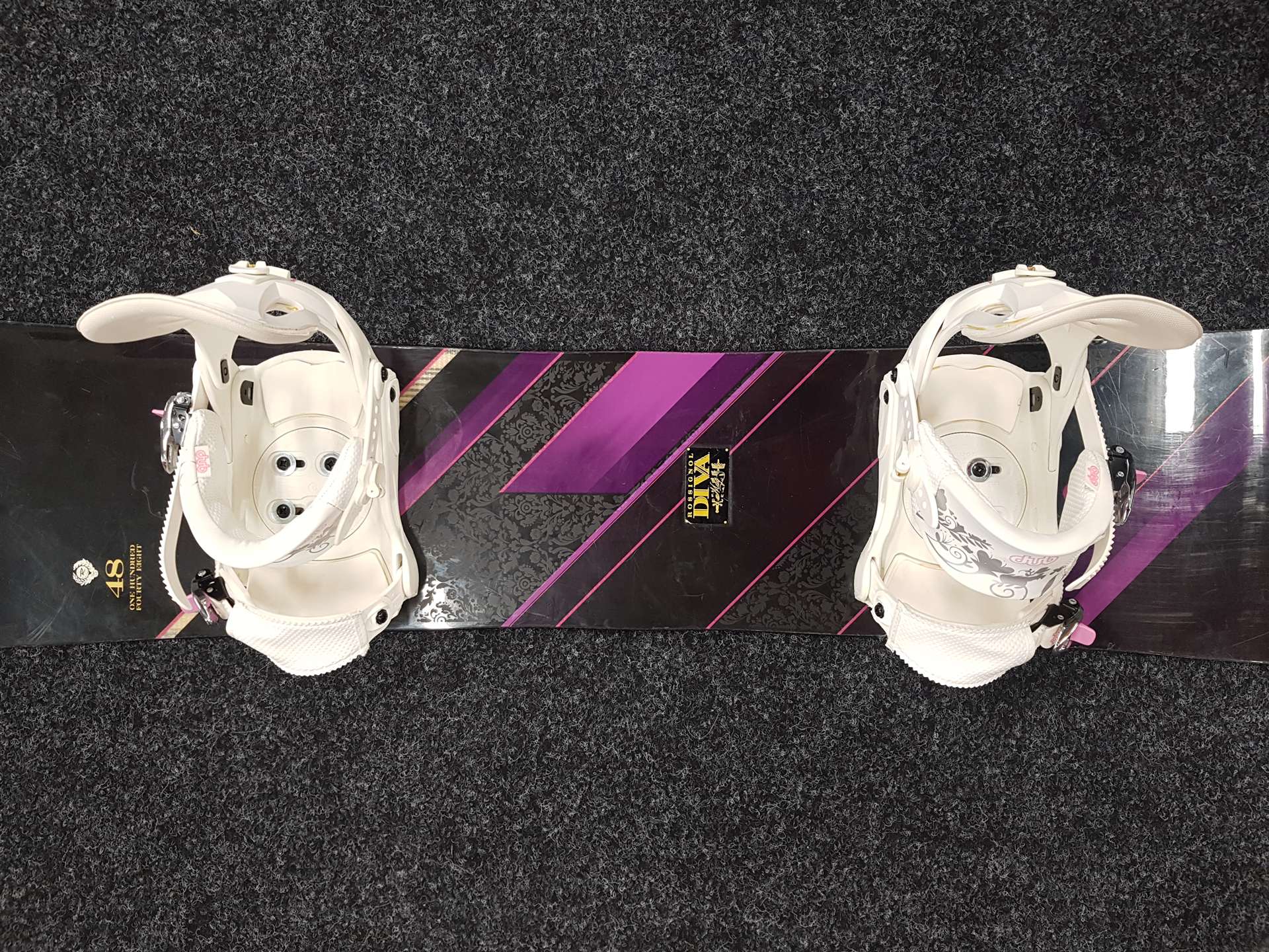 Použitý snowboard Rossignol Diva + viazanie Rossignol veľkosť S/M
